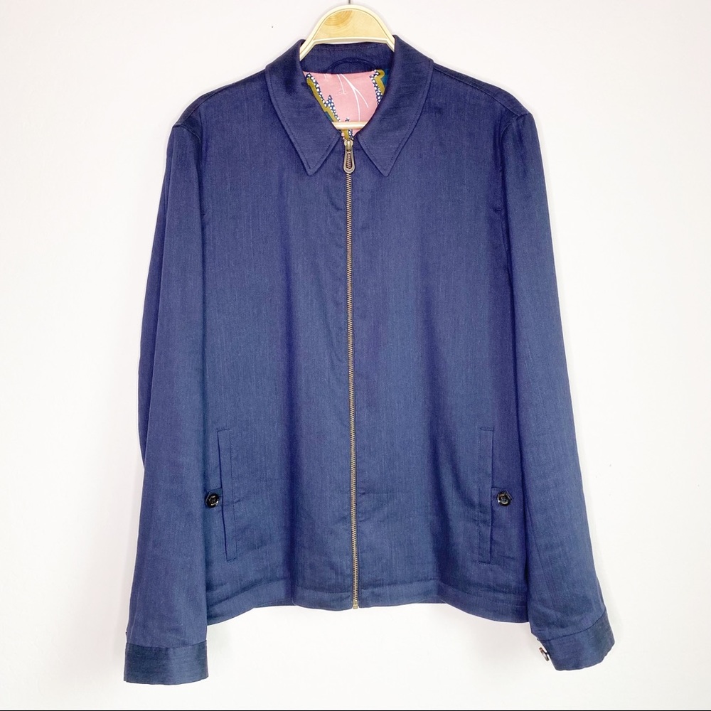 Ted Baker Zip Up Lined Coat Blue Size 4